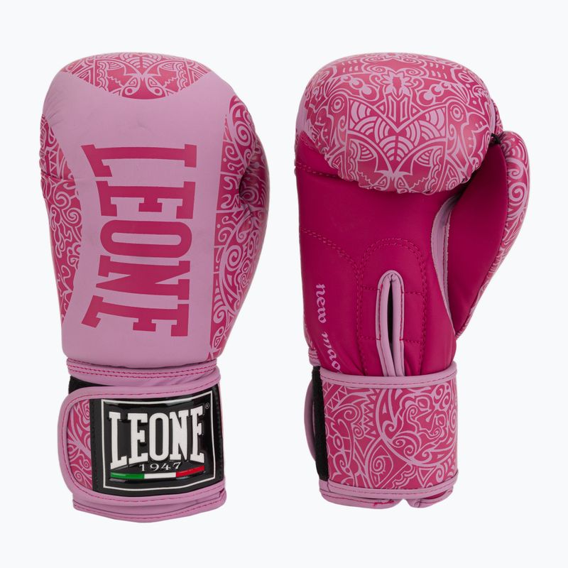 Mănuși de box Leone Maori roz GN070 3