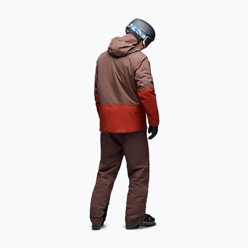 Geacă de schi pentru bărbați Oakley Canopy Pro Insulated dark umber/flame red 3