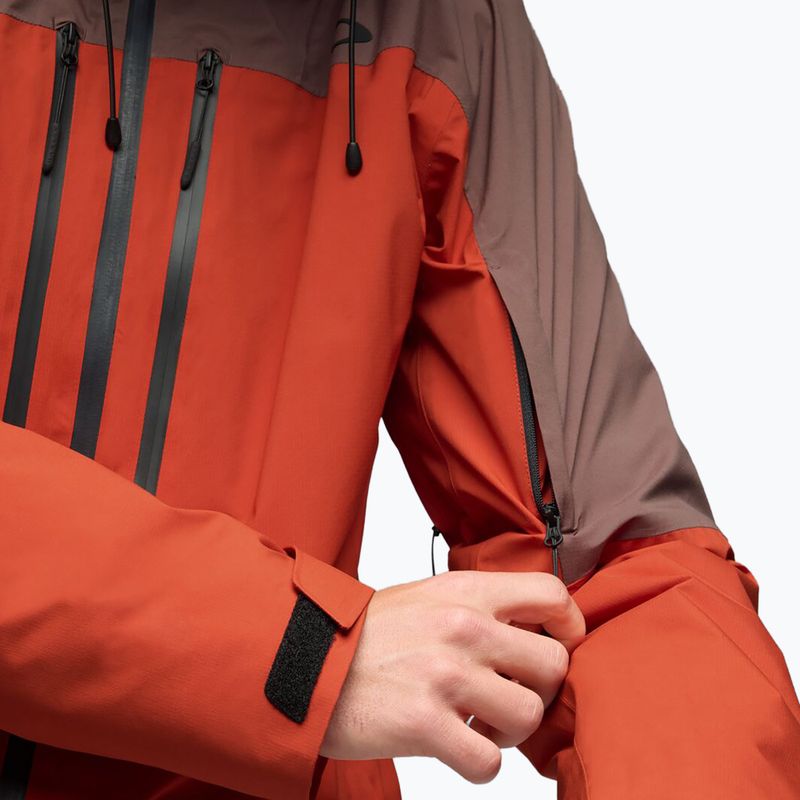 Geacă de schi pentru bărbați Oakley Canopy Pro Insulated dark umber/flame red 5