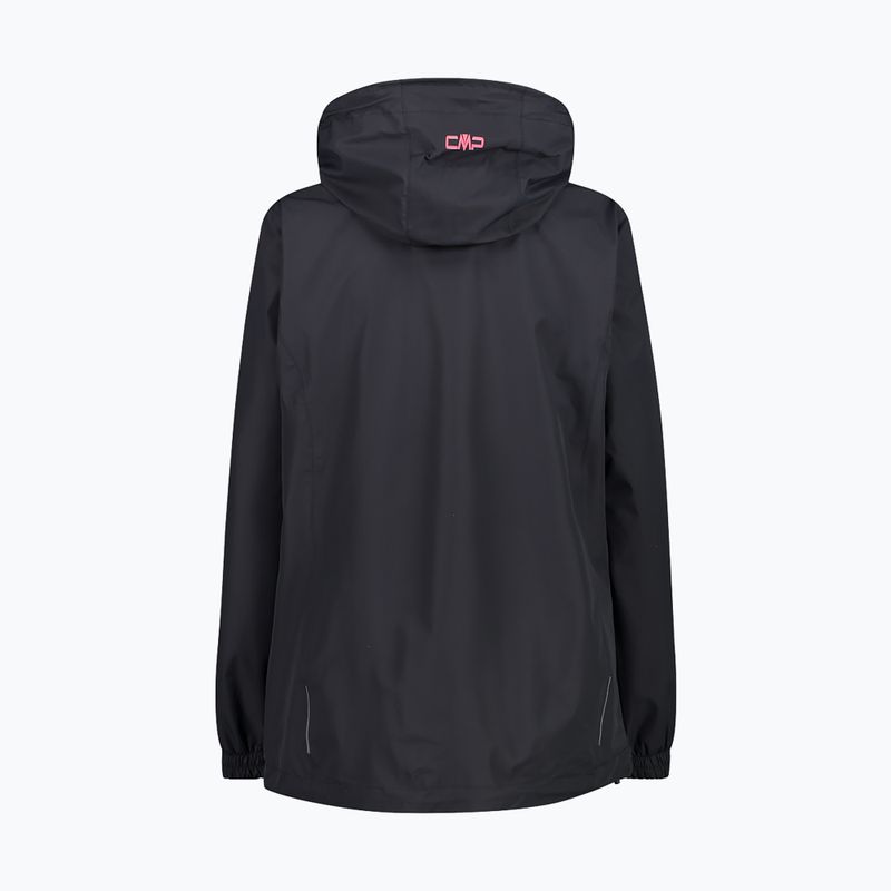 Jachetă de ploaie pentru femei CMP 39X6636 Fix Hood antracit/gloss 2