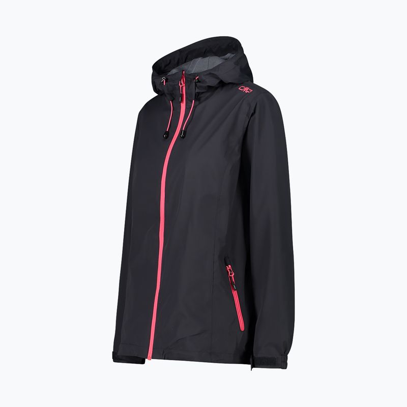 Jachetă de ploaie pentru femei CMP 39X6636 Fix Hood antracit/gloss 3