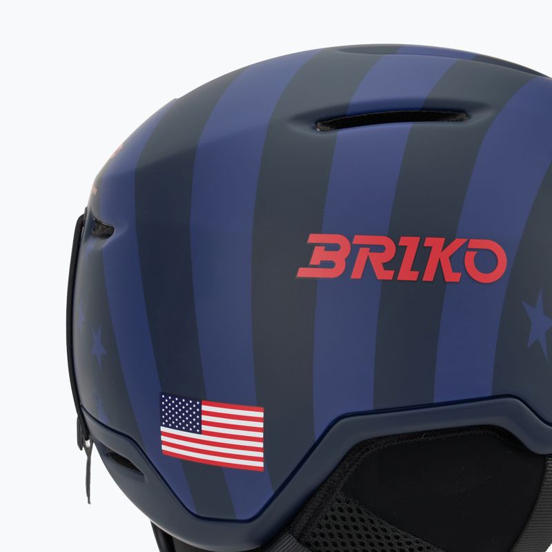 Cască de schi Briko Aran USA matt tangaroa blue/biscay blue/cardinal red/white 7