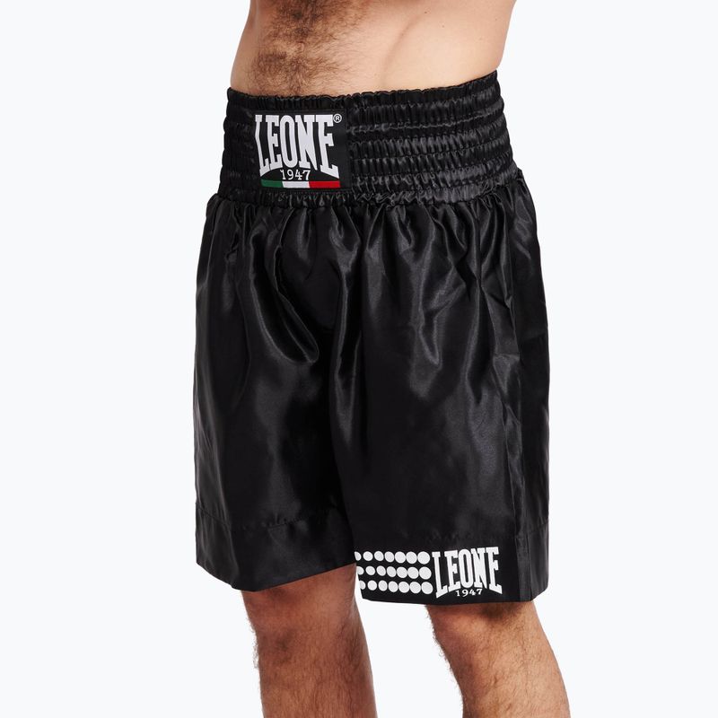 Pantaloni scurți de box LEONE 1947 Italy Boxing AB737 black 4