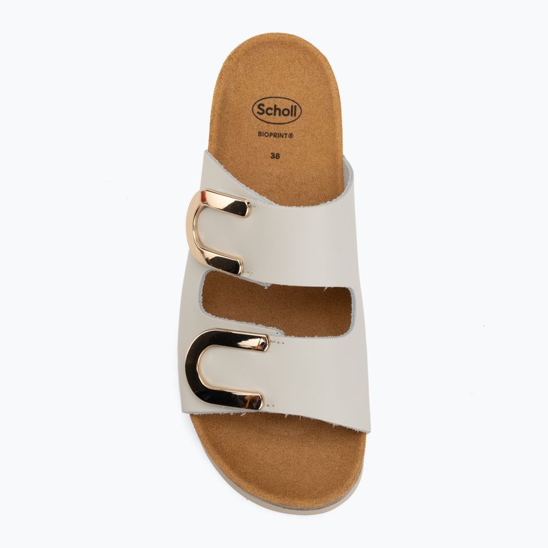 Șlapi de damă Scholl Montery 2 Straps Ad Med off white 5