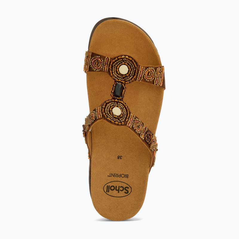 Șlapi de damă Scholl New Bogota Wedge Med cognac/multi 4