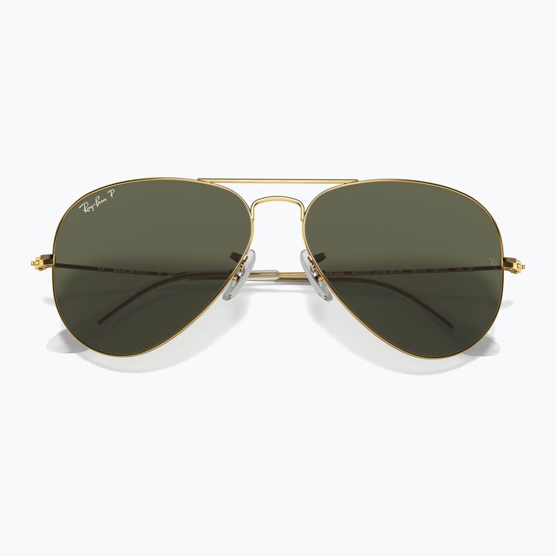 Ochelari de soare Ray-Ban Aviator Classic arista gold/green g-15 polarized 3