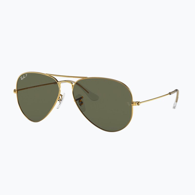 Ochelari de soare Ray-Ban Aviator Classic arista gold/green g-15 polarized 4