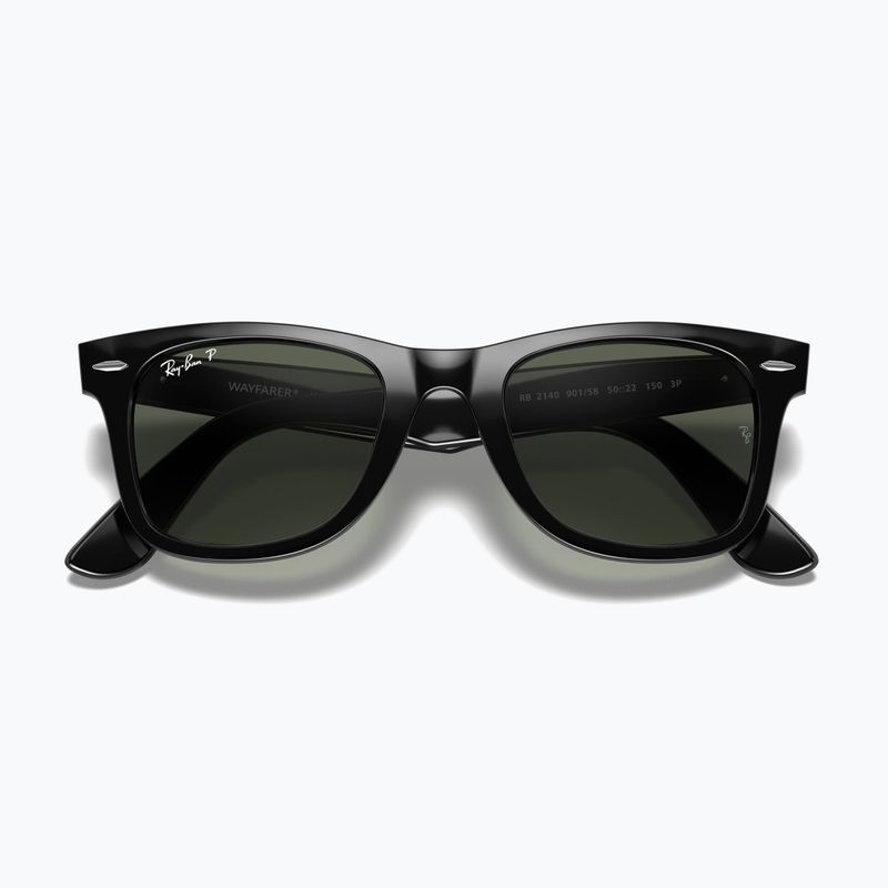 Ochelari de soare Ray-Ban Wayfarer Classic black/green polarized 3