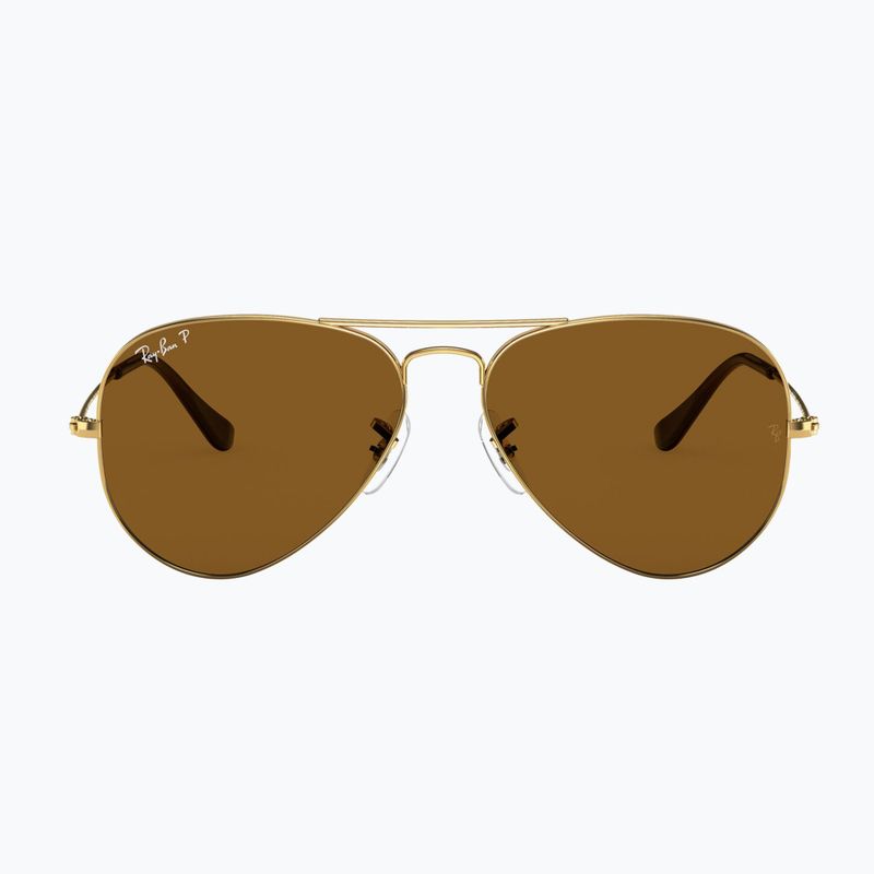 Ochelari de soare Ray-Ban Aviator Classic arista gold/brown polarized 2
