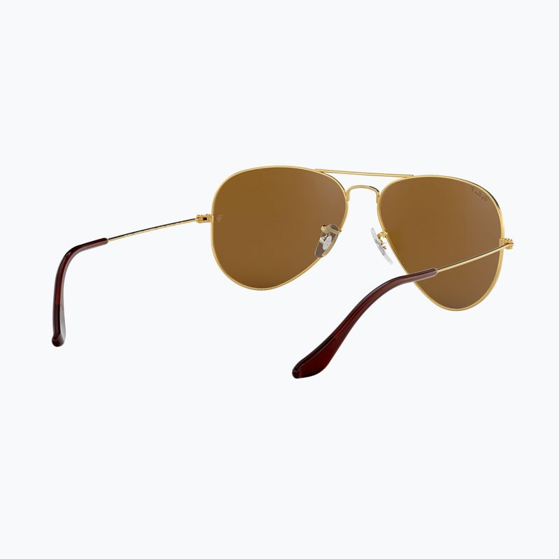 Ochelari de soare Ray-Ban Aviator Classic arista gold/brown polarized 6