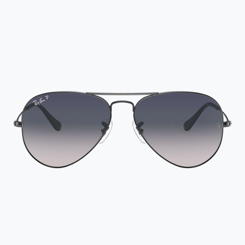 Ochelari de soare Ray-Ban Aviator Classic gunmetal/blue polarized 2