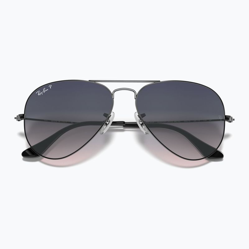 Ochelari de soare Ray-Ban Aviator Classic gunmetal/blue polarized 3