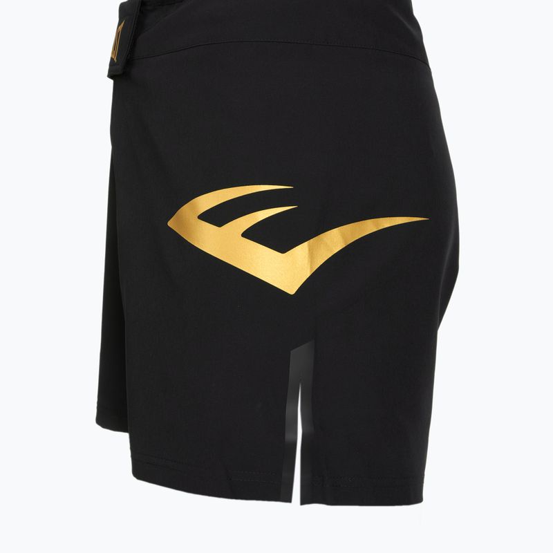 Pantaloni scurți de antrenament Everlast MMA black/gold 3