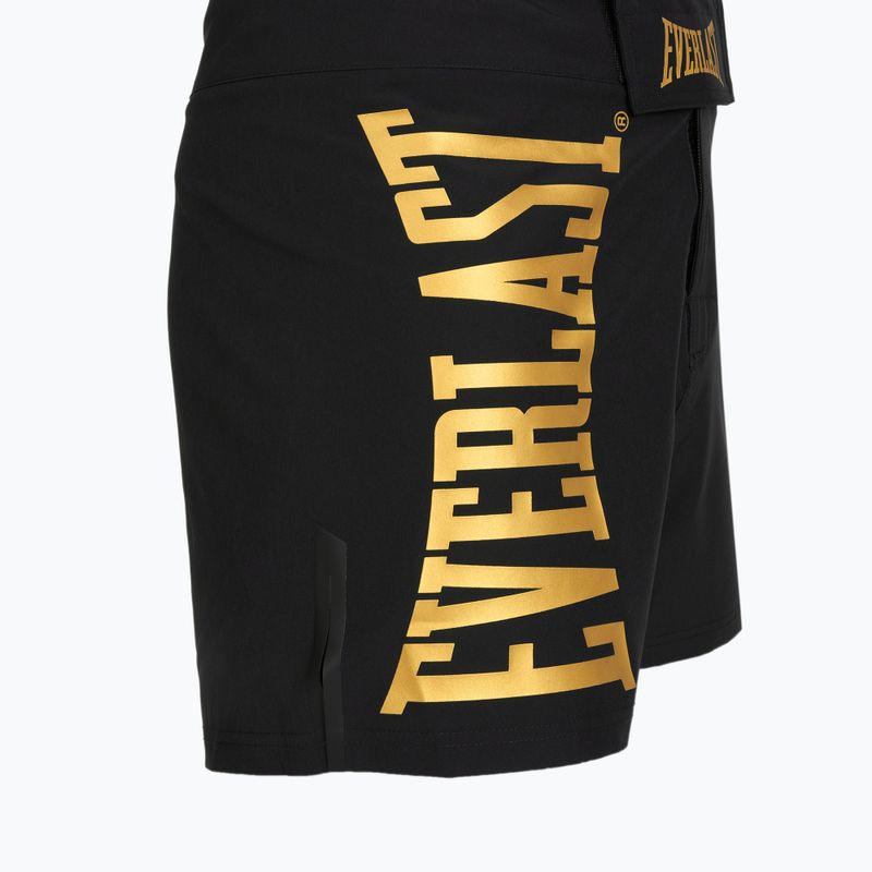Pantaloni scurți de antrenament Everlast MMA black/gold 4