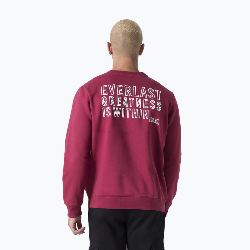 Hanorac pentru bărbați Everlast Neutrals Crewneck bordeaux 3