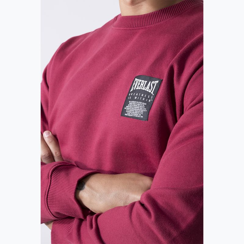 Hanorac pentru bărbați Everlast Neutrals Crewneck bordeaux 4