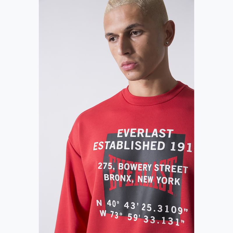 Hanorac pentru bărbați Everlast Streetwear Crewneck red/black 4