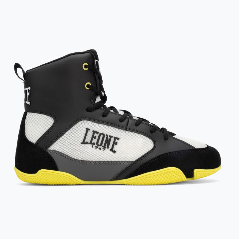 Încălțăminte de box LEONE 1947 Premium Boxing black/lime/black/lime 2