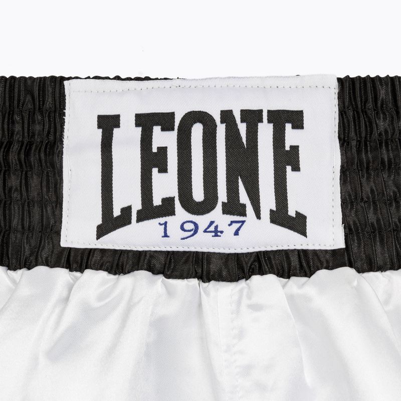Pantaloni scurți de box pentru bărbați LEONE 1947 Color Block white/black 3