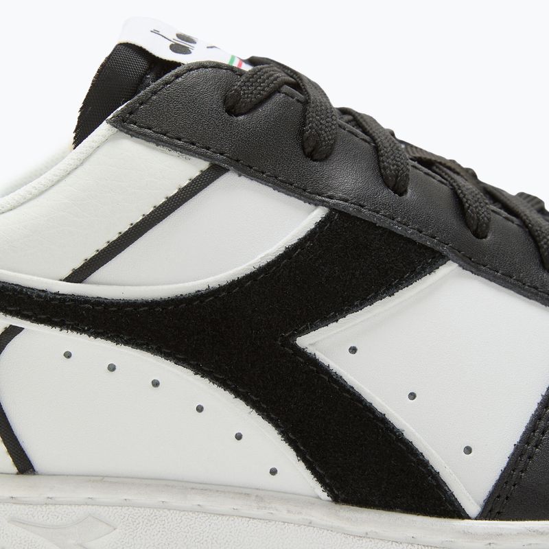 Diadora Magic Basket Magic Basket Low Icona piele Icona negru / alb pantofi 12