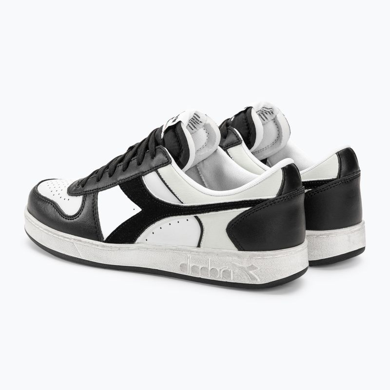 Diadora Magic Basket Magic Basket Low Icona piele Icona negru / alb pantofi 4