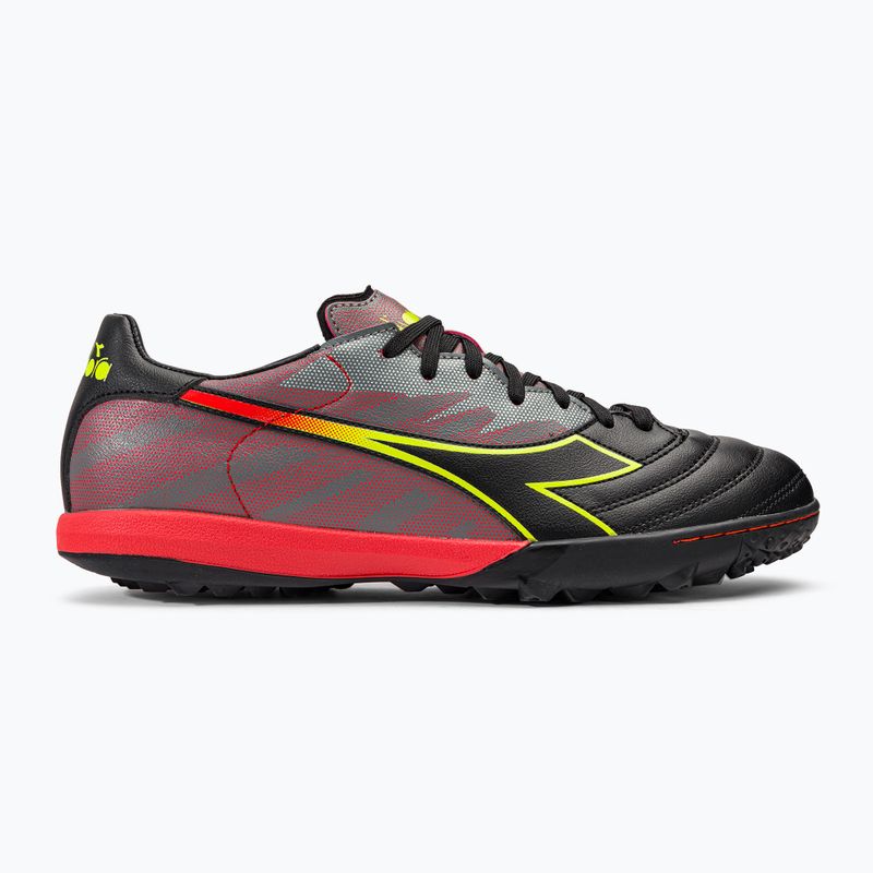Ghete de fotbal pentru bărbați Diadora Brasil Elite Veloce R TFR negru și roșu DD-101.179182-D0136-40 2