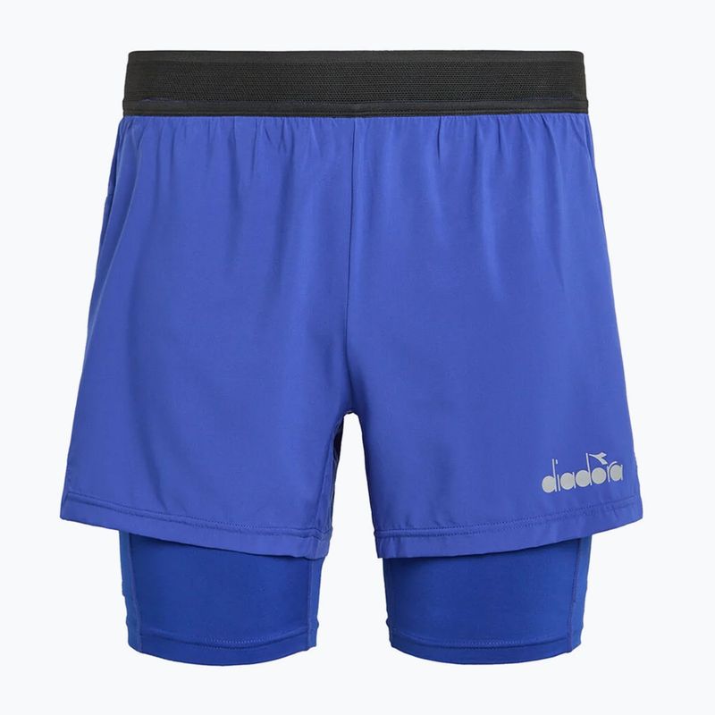 Pantaloni scurți de alergare pentru bărbați Diadora Double Layer Bermuda Be One albastru DD-102.179162-60050 6