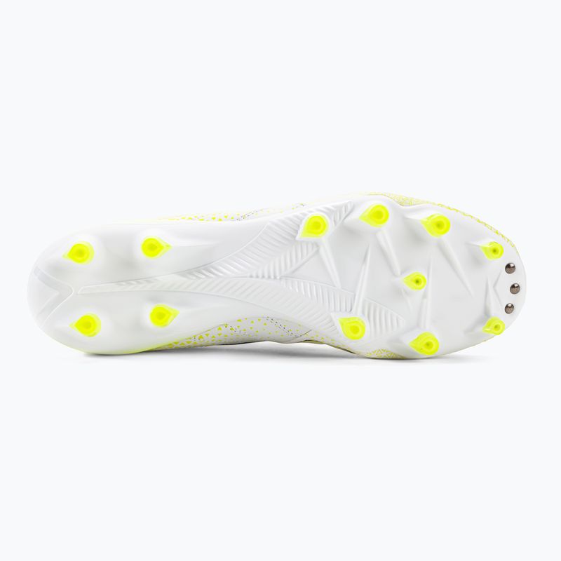 Ghete de fotbal Diadora Brasil Elite Tech GR LPX pentru bărbați, alb/negru/galben-fluo 5