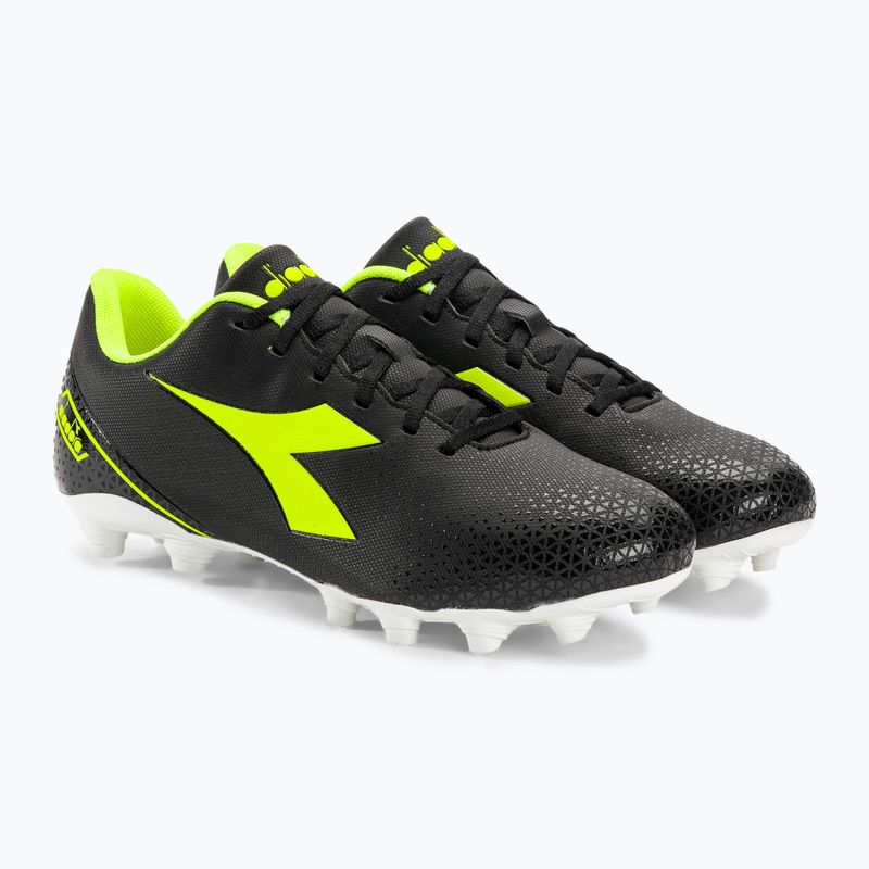 Bărbați Diadora Pichichi 6 MG14 negru/galben fi dd/alb ghete de fotbal alb/negru 4