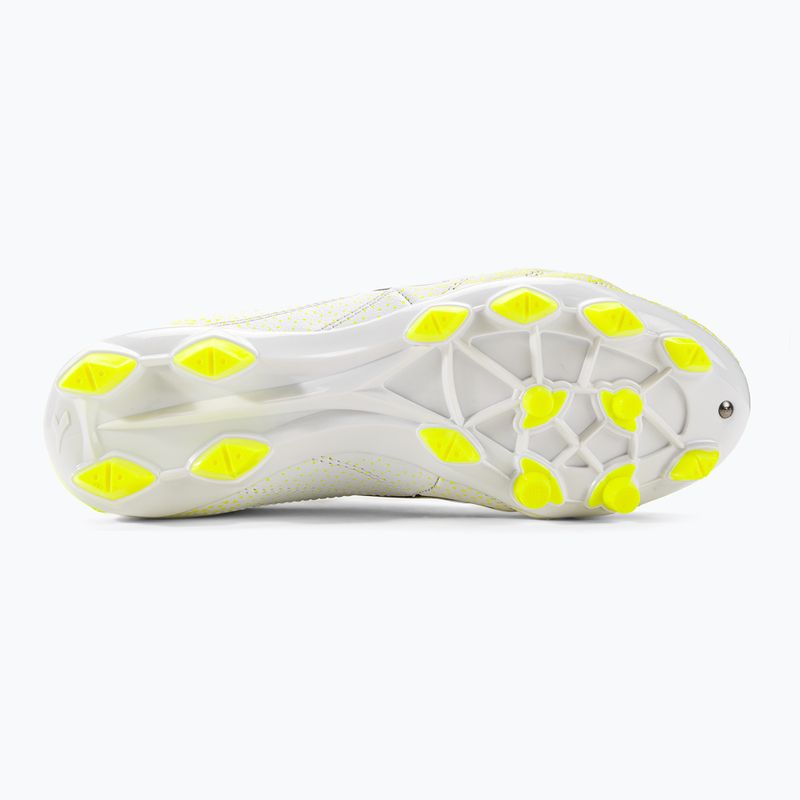 Ghete de fotbal pentru copii Diadora Brasil Elite GR LT LPU Y alb/negru/galben-fluo 5