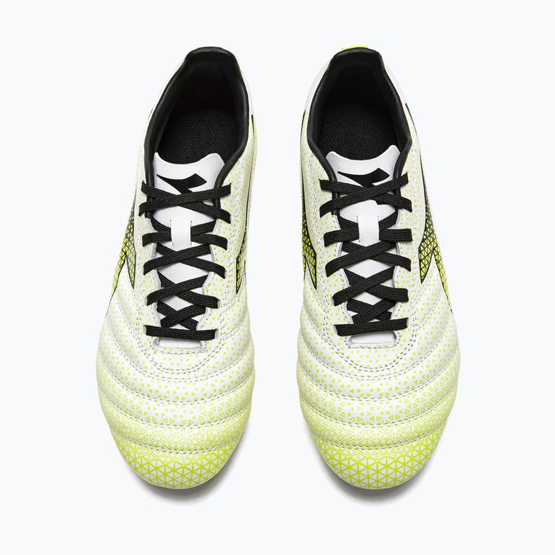 Ghete de fotbal pentru copii Diadora Brasil Elite GR LT LPU Y alb/negru/galben-fluo 13