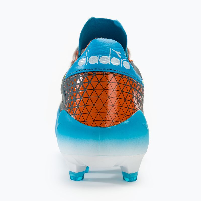 Ghete de fotbal pentru bărbați Diadora Brasil Elite Veloce GR ITA LPX albastru fluo/alb/portocaliu 6