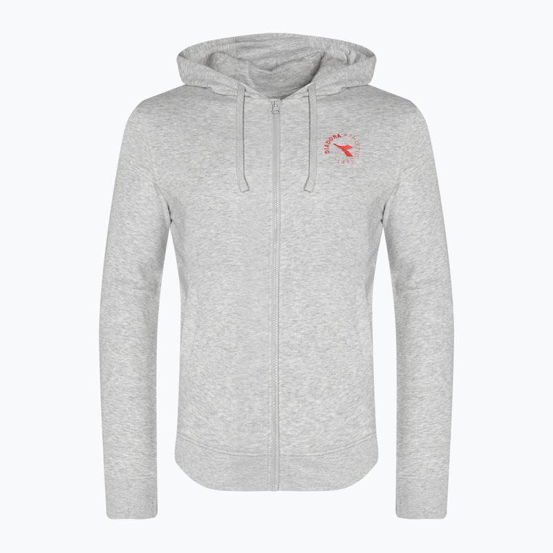 Bluză pentru bărbați Diadora Hoodie FZ Essential Sport grigio medio chiaro melange 5