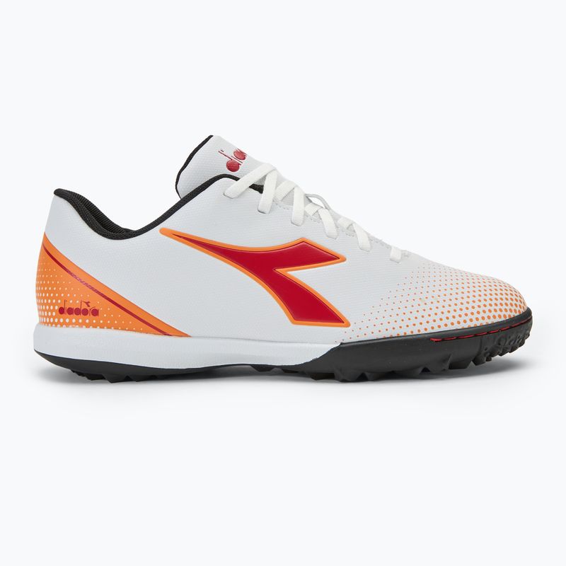 Încălțăminte de fotbal pentru bărbați Diadora Pichichi 7 TFR white/chili pepper/russet orange 2