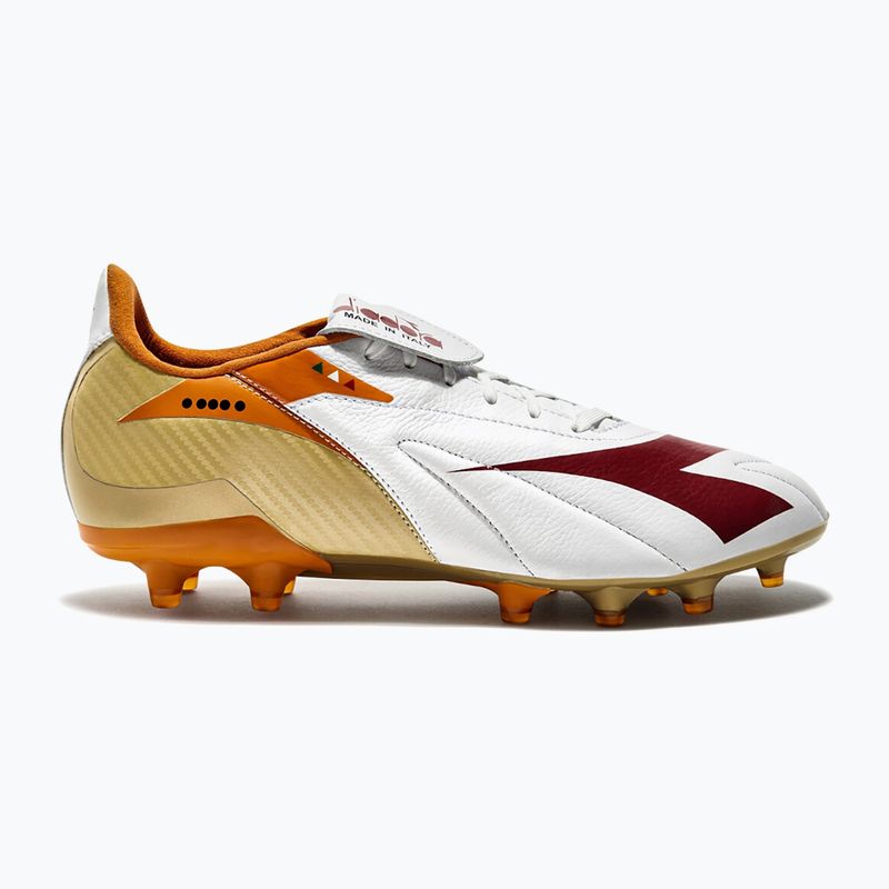 Încălțăminte de fotbal pentru bărbați Diadora Maximus Elite ITA T SLX white/chili pepper/russet orange 8