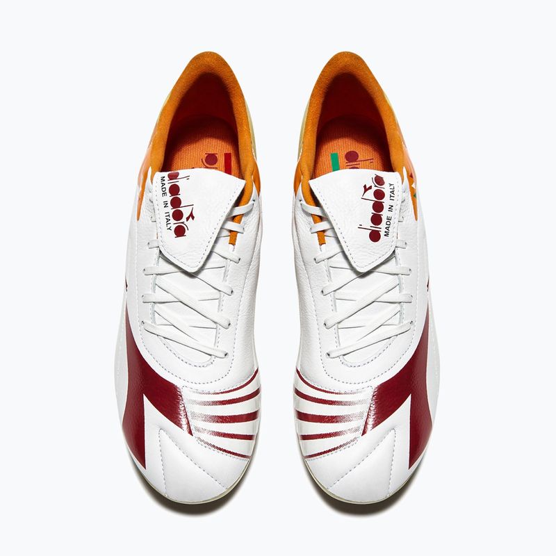 Încălțăminte de fotbal pentru bărbați Diadora Maximus Elite ITA T SLX white/chili pepper/russet orange 10