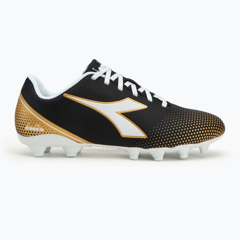 Încălțăminte de fotbal pentru bărbați Diadora Pichichi 7 MG14 blavk/white/gold 2