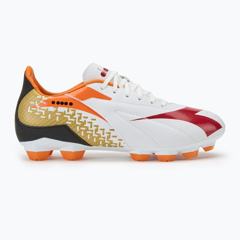 Încălțăminte de fotbal pentru bărbați Diadora Maximus Elite R LPU white/chili pepper/russet orange 2