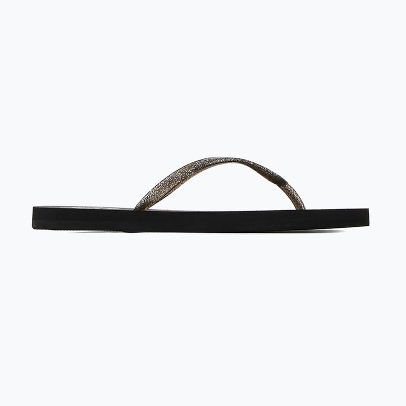 Șlapi de femei EA7 Emporio Armani Water Sports Core Active negru/alb/negru cu sclipici negru pentru femei