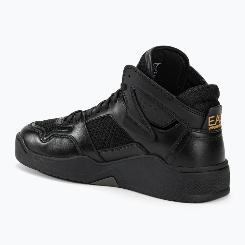 EA7 Emporio Armani Basket Mid triplu negru / aur pantofi 3
