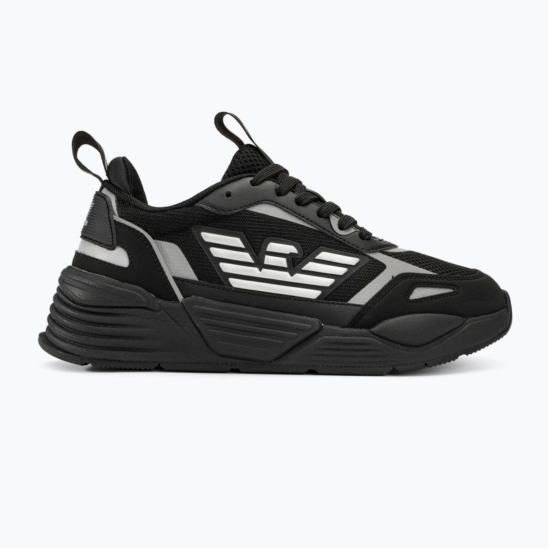EA7 Emporio Armani Ace Runner triplu negru/argintiu pantofi Emporio Armani Ace Runner triplu negru/argintiu 2
