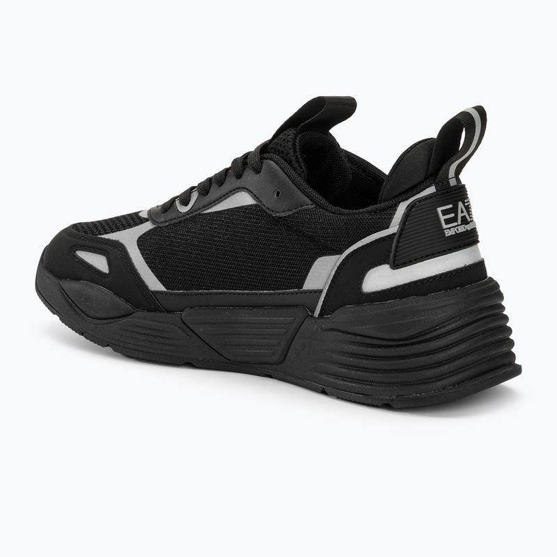 EA7 Emporio Armani Ace Runner triplu negru/argintiu pantofi Emporio Armani Ace Runner triplu negru/argintiu 3