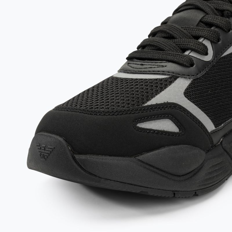 EA7 Emporio Armani Ace Runner triplu negru/argintiu pantofi Emporio Armani Ace Runner triplu negru/argintiu 7