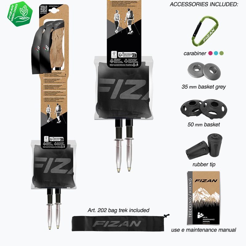 Bețe de trekking  Fizan Compact 1947 desert 7