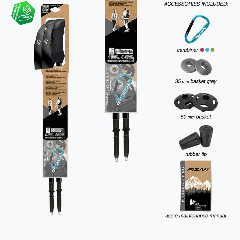 Bețe de trekking Fizan Compact MS black 7