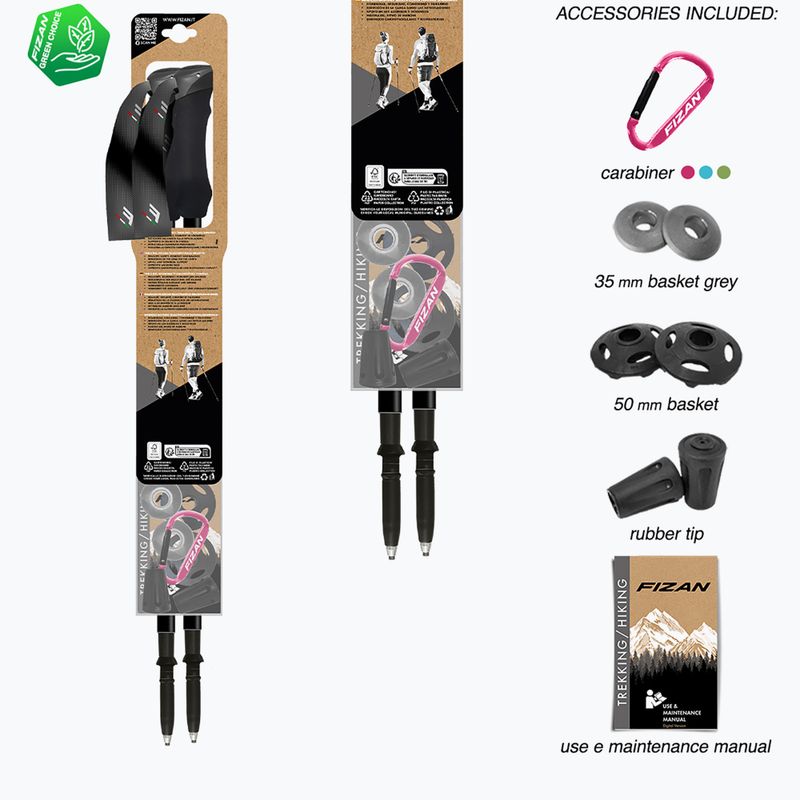 Bețe de trekking  Fizan Compact MS magenta 7