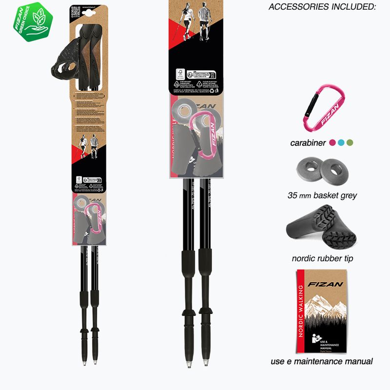 Bețe de nordic walking Fizan Speed black 5