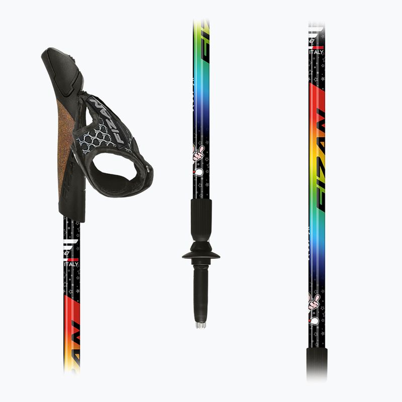 Bețe de nordic walking Fizan Speed Junior rainbow 5