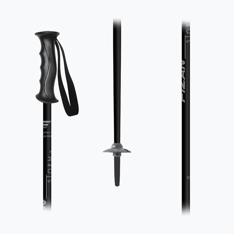 Bețe de schi pentru copii Fizan Storm Jr black/grey 2