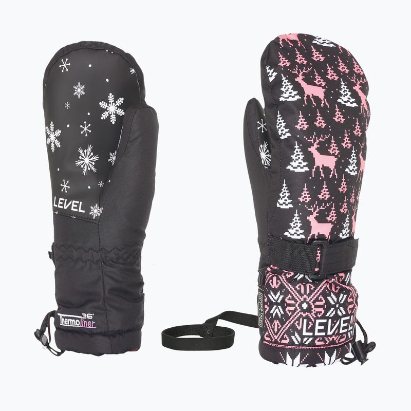 Mănuși de schi pentru copii Level Junior Mitt ninja pink